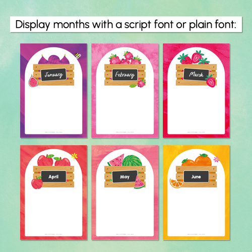 Resource preview 2 for Classroom Birthdays Display - The Tutti Frutti Collection - Colourful Classroom Decor