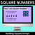 1 for Square Numbers - Building Square Arrays - Digital Slides
