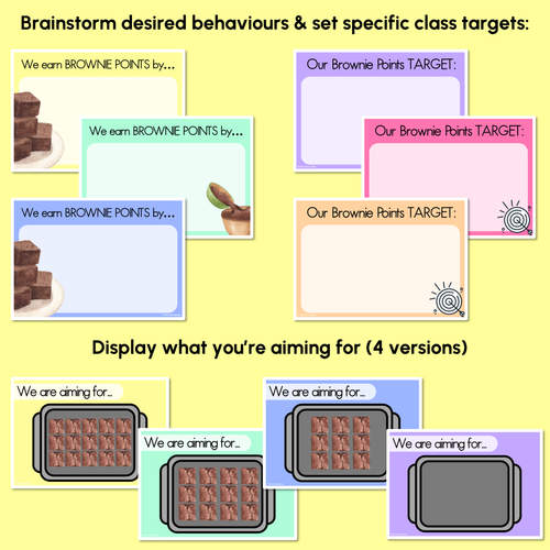 Resource preview 3 for Brownie Point Class Reward System - Whole Class Reward - Rainbow Classroom Decor