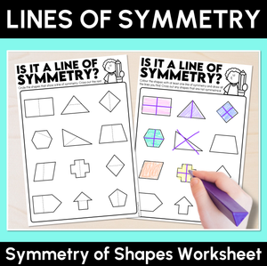 Is It a Line of Symmetry? – Symmetry of Shapes Worksheet