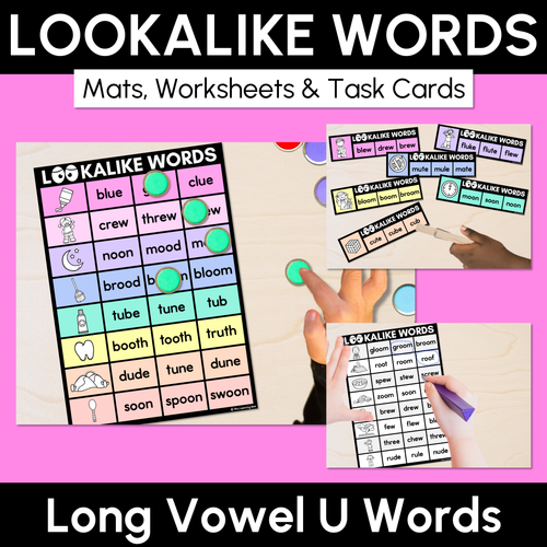 Resource preview 2 for Lookalike Long Vowel Words Bundle