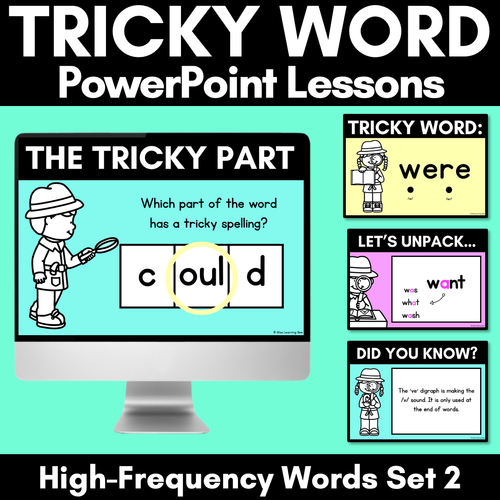 Resource preview 1 for High Frequency Heart Word Lessons SET 2-  WORDS WITH TRICKY SPELLINGS