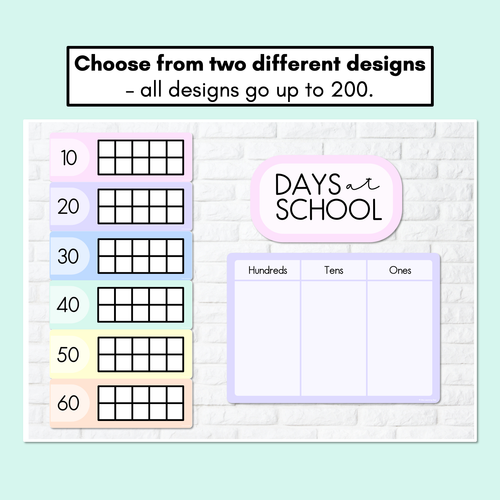 Resource preview 2 for Pastel Classroom Decor - Days of School Display