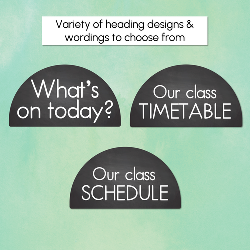 Resource preview 5 for Editable Visual Timetable or Class Schedule - The Tutti Frutti Collection - Colourful Classroom Decor