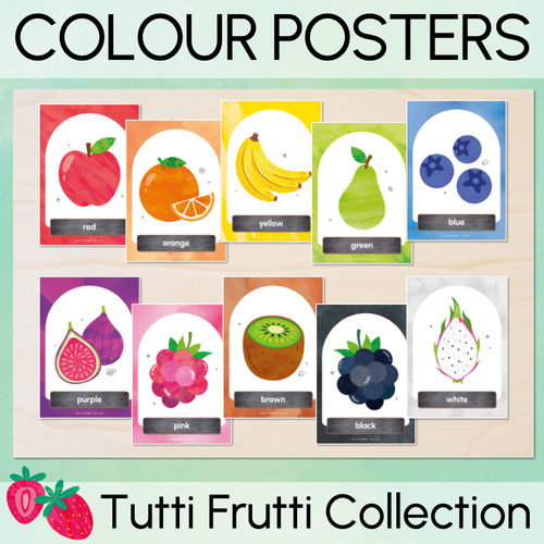 Resource preview 1 for Editable Colour Posters - The Tutti Frutti Collection - Colourful Classroom Decor