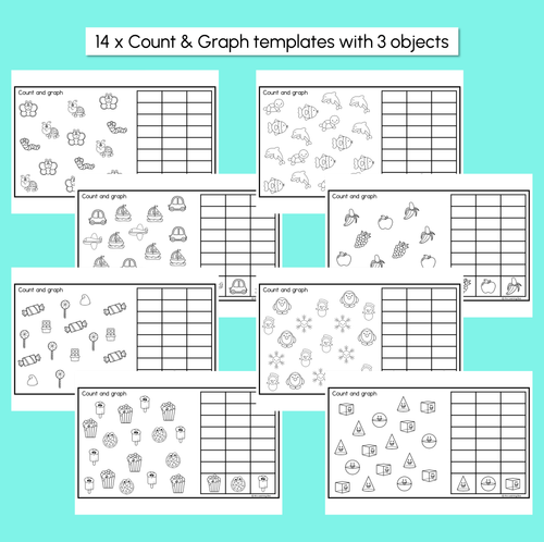 Resource preview 2 for Count & Graph Templates – Graphing with 3 or 4 Items