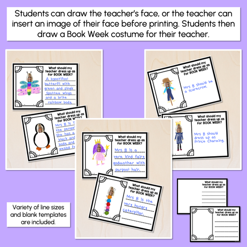 Resource preview 2 for BOOK WEEK ACTIVITY TEMPLATES - What should my teacher dress up as?