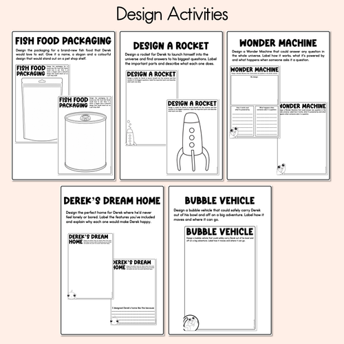 Resource preview 6 for Derek Printable Pack - Literacy, Maths, Book Crafts & Design Printables - Book Week 2026