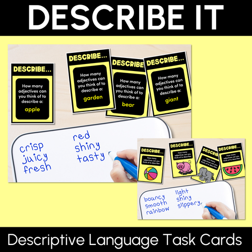Resource preview 6 for VCOP Descriptive Language Task Card Bundle