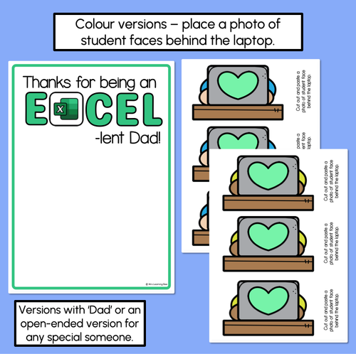 Resource preview 2 for EXCEL-lent Dad (or Mum) - Pun Craft for Mother's Day or Father's Day