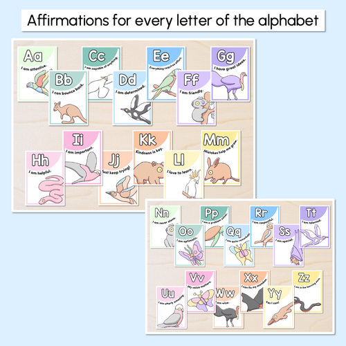 Resource preview 2 for Alphabet Affirmation Posters - The Brentos Collection