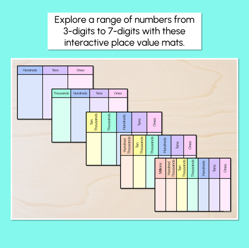 Resource preview 2 for Place Value Mats - Student Templates