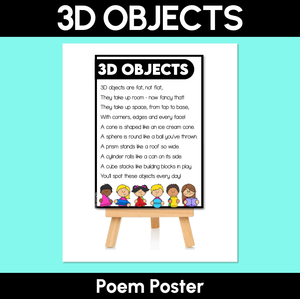 3D Objects Poem Poster