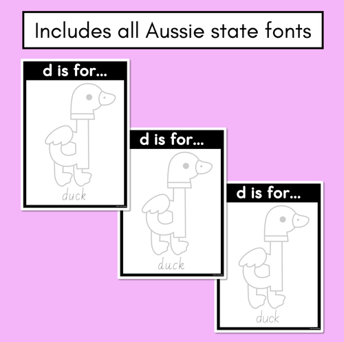 Resource preview 3 for Beginning Sound Crafts - LOWERCASE Letter D - D is for Duck