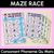 1 for Consonant Phoneme Qu Words Maze Race - Consonant Qu Words Mats