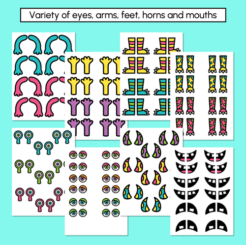 Resource preview 4 for Monster Symmetry - Build a Monster Mats