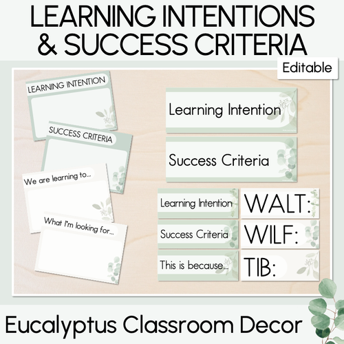 Resource preview 7 for Eucalyptus Classroom Decor Bundle