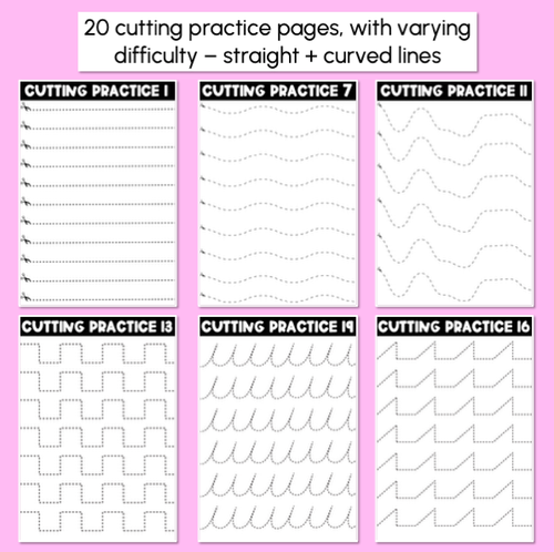 Resource preview 2 for KINDERGARTEN FINE MOTOR ACTIVITIES - Cutting Practice Templates