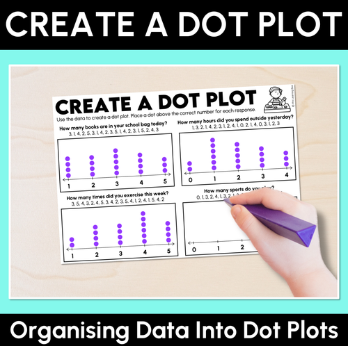 Resource preview 1 for Create a Dot Plot - Organising Data Worksheets