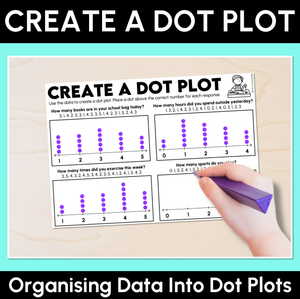 Create a Dot Plot - Organising Data Worksheets