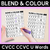 4 for Blend & Colour - CVC CVCC CCVC Words Blending Worksheets Bundle