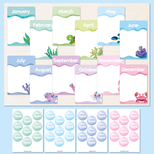 Resource preview 3 for Classroom Birthdays Display - The Sea of Wonder Collection - Calming Classroom Decor