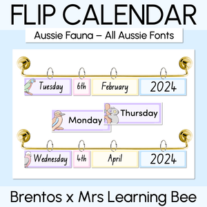 Flip Calendar - Aussie Fauna - The Brentos Collection