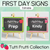 1 for First Day Editable Signs - - The Tutti Frutti Collection - Colourful Classroom Decor