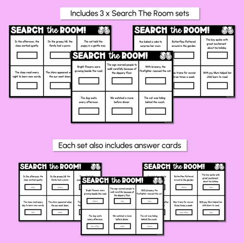 Resource preview 3 for Read the Room - Adverbial Phrases