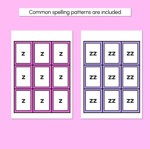 Resource preview 4 for Z SOUND BINGO - Ways to spell the /z/ phoneme