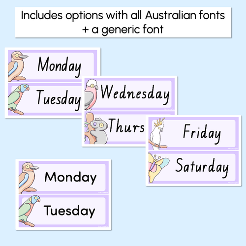 Resource preview 2 for Flip Calendar - Aussie Fauna - The Brentos Collection