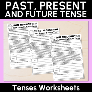 Past, Present & Future Tense - Tenses Worksheets