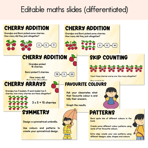 Resource preview 3 for The Colours of Home Editable Slides - Differentiated Writing, Maths and Design Prompts - Book Week 2026