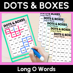 Dots and Boxes Phonics Game - Long O Words