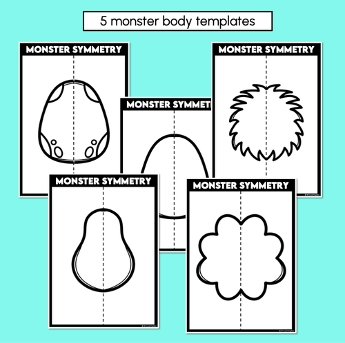 Resource preview 3 for Monster Symmetry - Build a Monster Printables