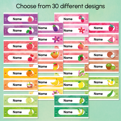 Resource preview 2 for Student Desk Plates - The Tutti Frutti Collection - Colourful Classroom Decor