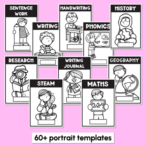Resource preview 2 for Editable Book Covers - PORTRAIT - Back to School Classroom Organisation