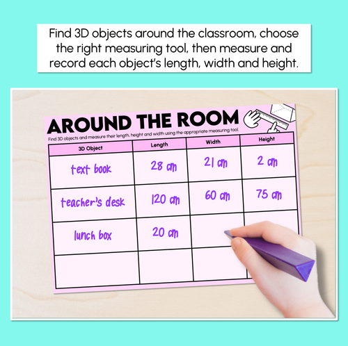 Resource preview 2 for Measuring and Finding 3D Objects - Around the Room Mats