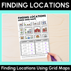 Finding Locations Using Grid Maps – Worksheets