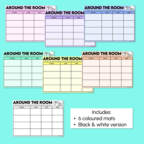 Resource preview 3 for Measuring and Finding 3D Objects - Around the Room Mats