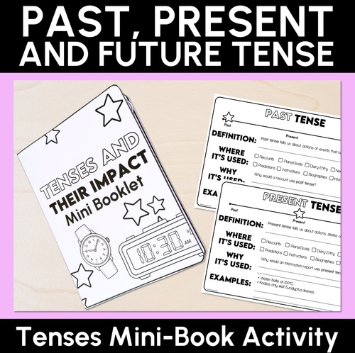 Resource preview 1 for Past, Present & Future Tense - Tenses Mini-Book Activity