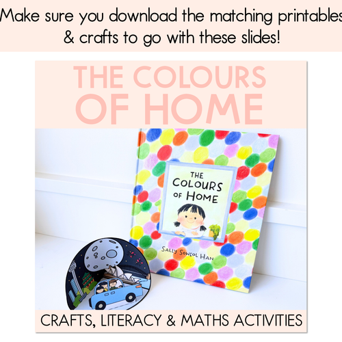 Resource preview 6 for The Colours of Home Editable Slides - Differentiated Writing, Maths and Design Prompts - Book Week 2026