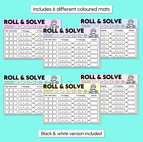 Resource preview 3 for Roll & Solve - Associative Property - Multiplication Mats