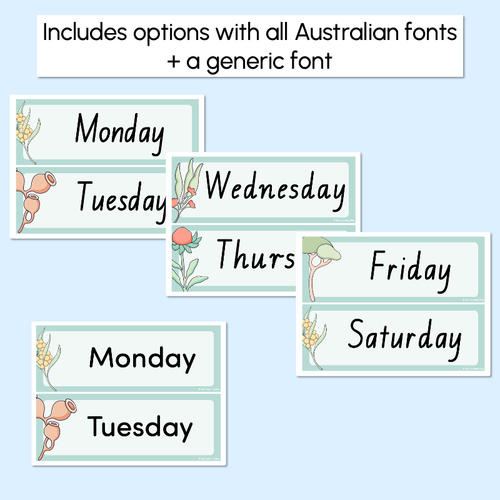 Resource preview 2 for Flip Calendar - Aussie Flora - The Brentos Collection