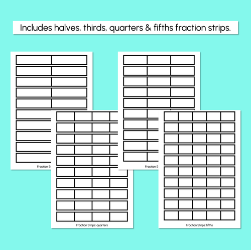 Resource preview 3 for Fraction Strips - Open-ended Fraction Templates