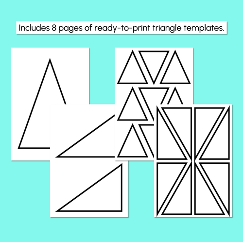 Resource preview 2 for Tessellating with Triangles – Triangle Cut-Out Templates
