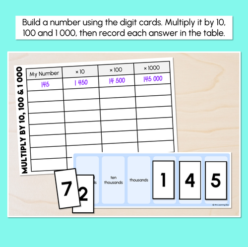 Resource preview 2 for Multiply By 10s, 100s, 1000s - Build a Number Mats