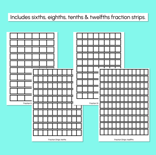 Resource preview 4 for Fraction Strips - Open-ended Fraction Templates
