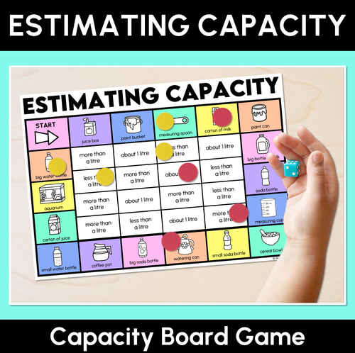 Resource preview 1 for Estimating Capacity Board Game (Less Than, About or More Than 1 Litre)