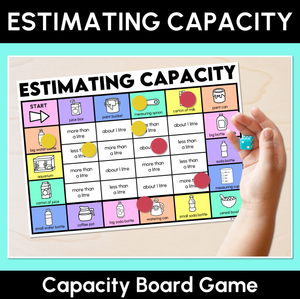 Estimating Capacity Board Game (Less Than, About or More Than 1 Litre)